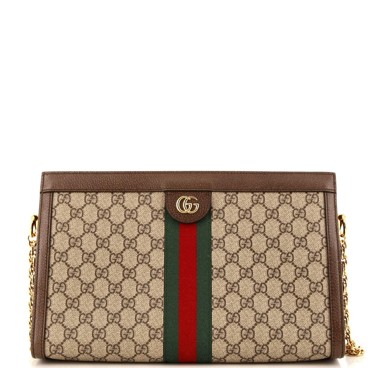 Gucci GUCCI Ophidia Chain Shoulder Bag GG Coated Canvas Medium