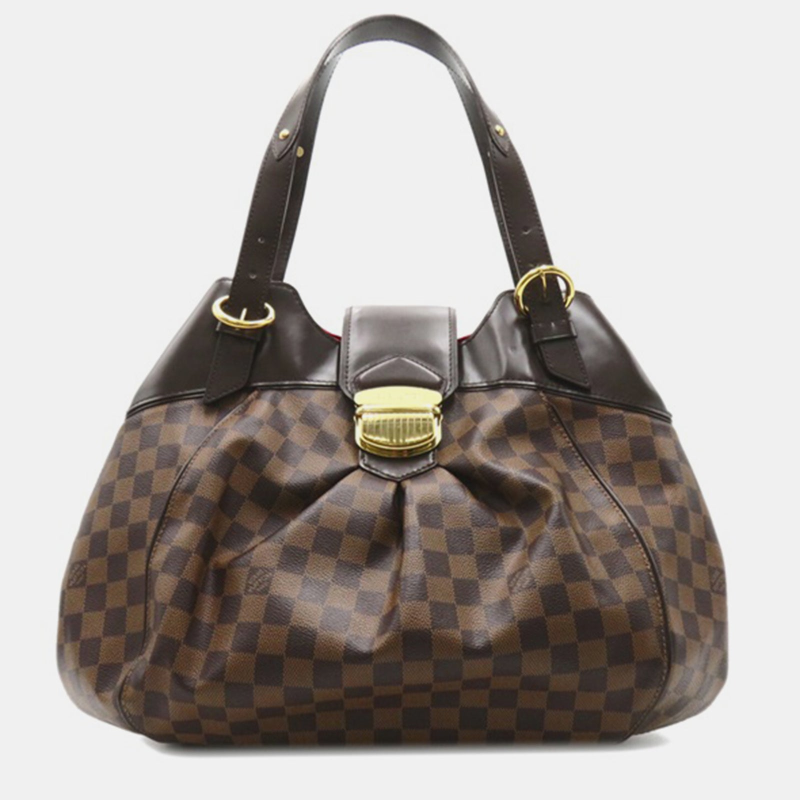 Louis Vuitton Brown Canvas Damier Ebene Sistina GM Hobo Bag