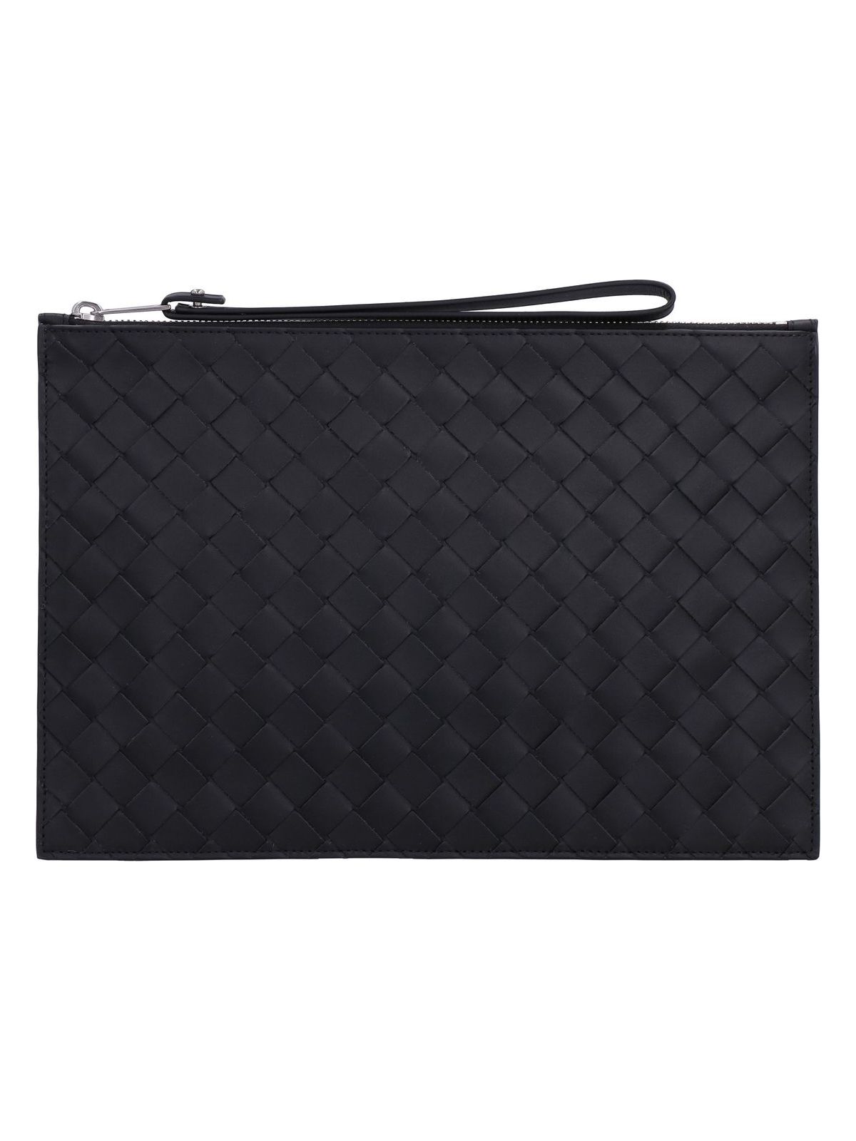 Bottega Veneta Men's Leather Pouch in Black | 684509VCPQ3 Color 8803