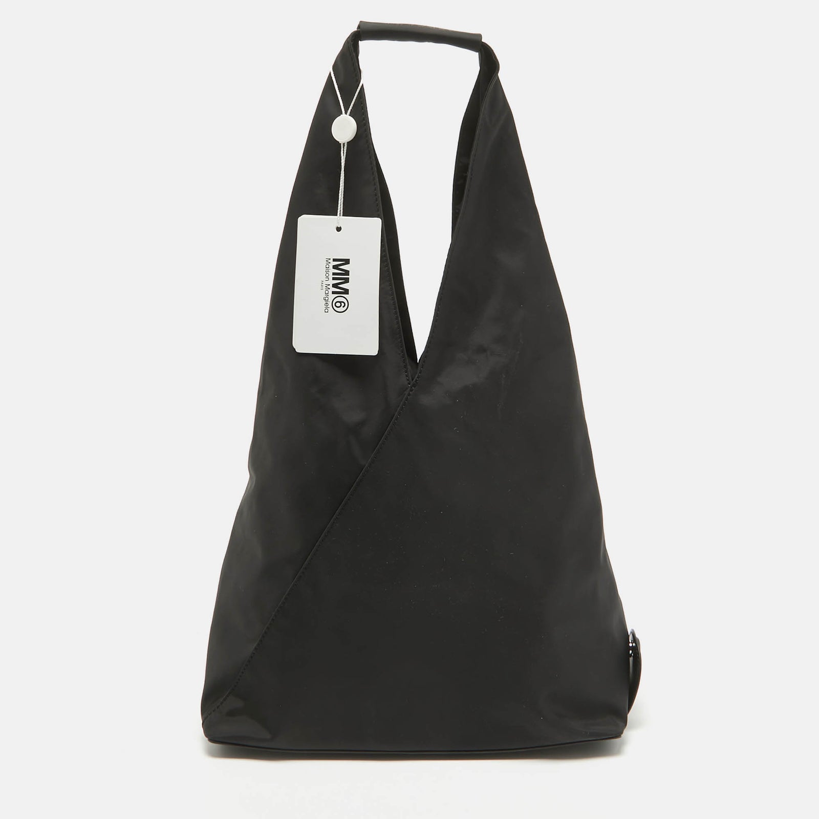 Maison Martin Margiela Sac fourre-tout japonais pliable en nylon noir et cuir