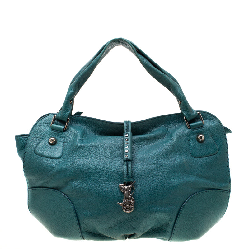 Celine Green Leather Hobo