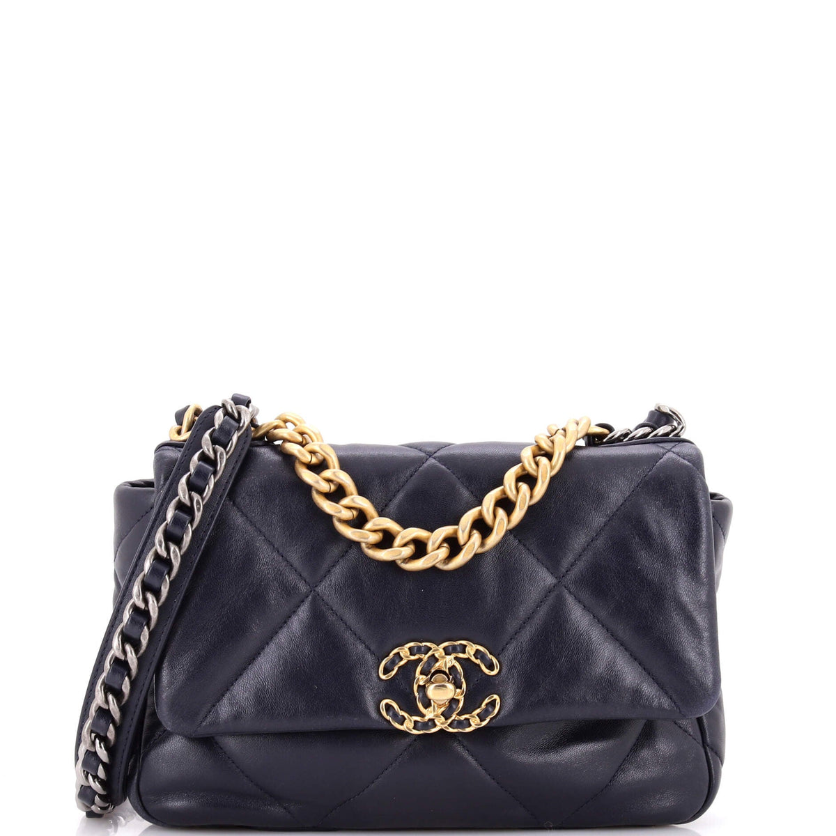 Chanel CHANEL 19 Flap Bag Quilted Leather Medium