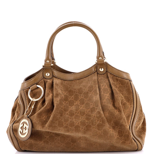GUCCI Sukey Tote GG Corduroy Medium