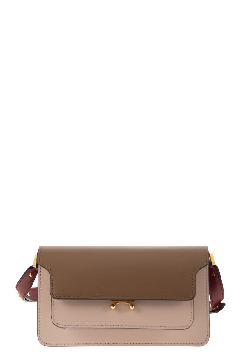 Marni Women's Trunk - Leather Bag in Pink/Brown/Burgundy | SBMP0121U1LV589