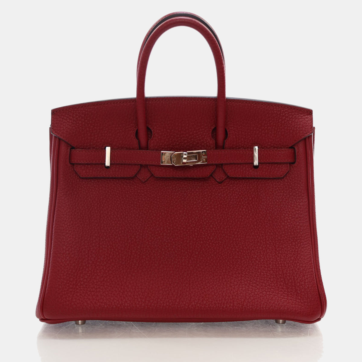 Hermès Rouge Grenat Togo PHW Birkin 25 Handbag