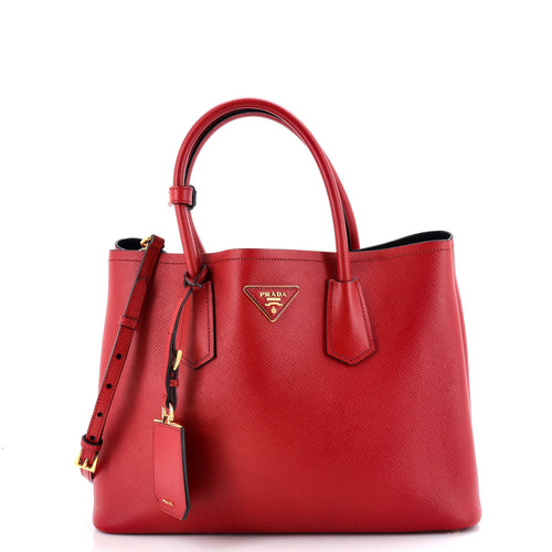 PRADA Cuir Double Tote Saffiano Leather Medium
