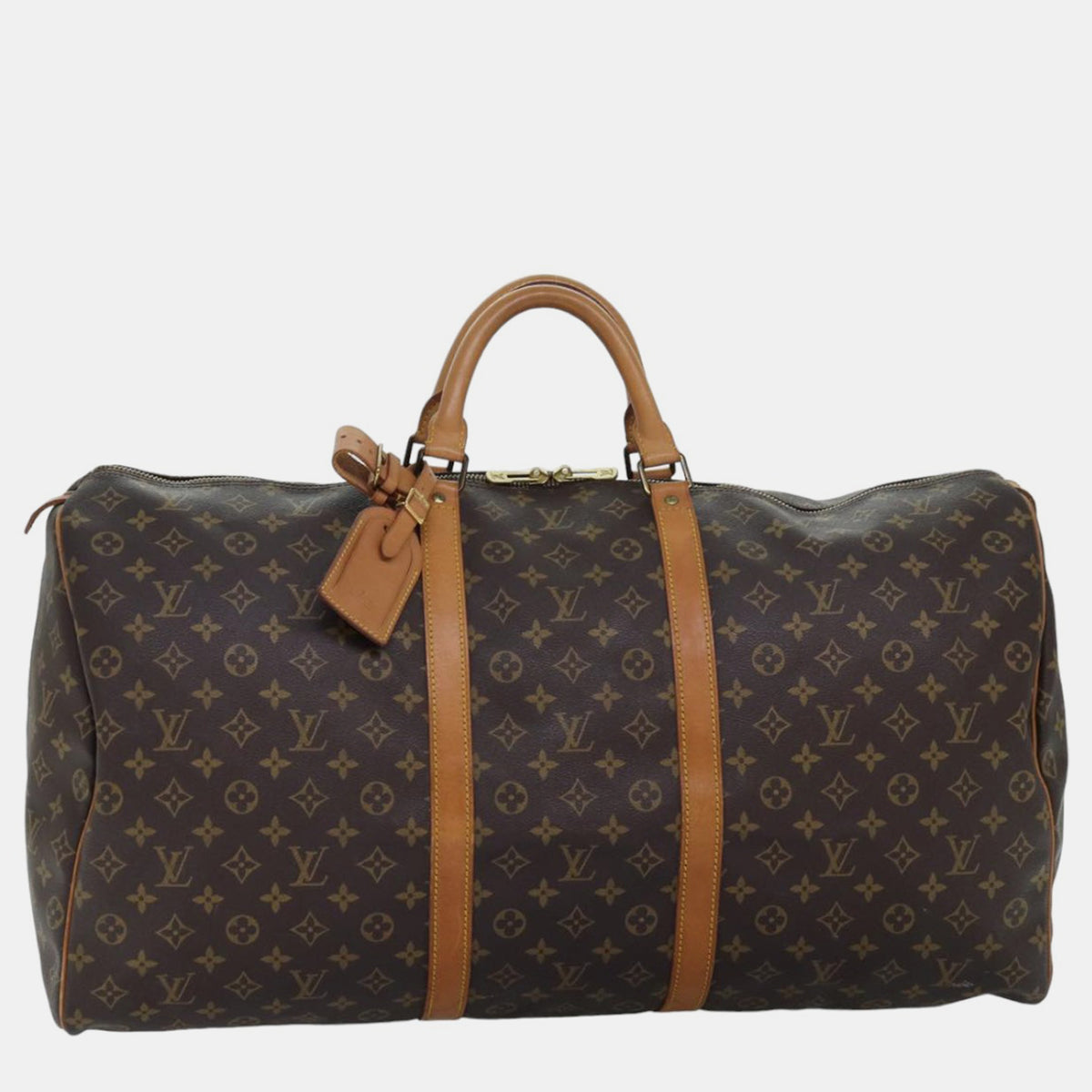 Louis Vuitton Brown Canvas Keepall 60 travel bag