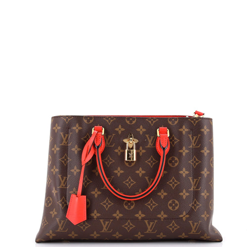 Flower Tote Monogram Canvas with Leather