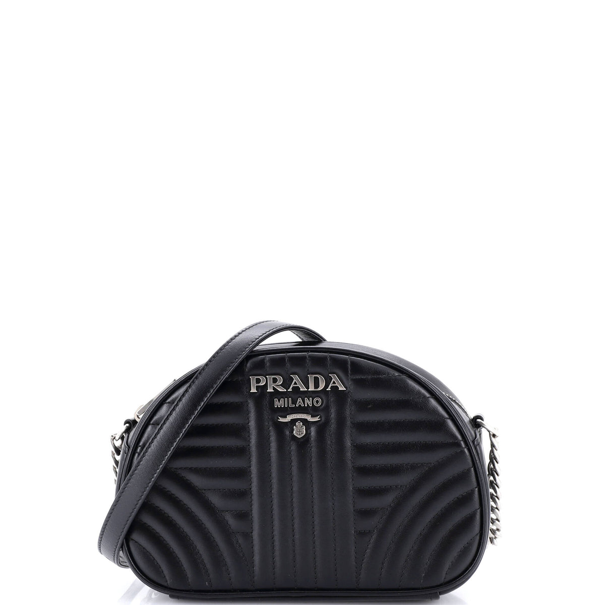 Prada PRADA Dome Crossbody Bag Diagramme Quilted Leather Small