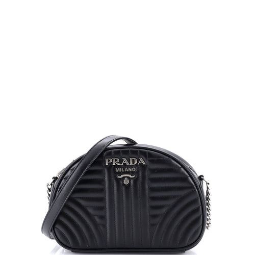 PRADA Dome Crossbody Bag Diagramme Quilted Leather Small