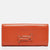 Burnt Orange Leather Flap Continental Wallet