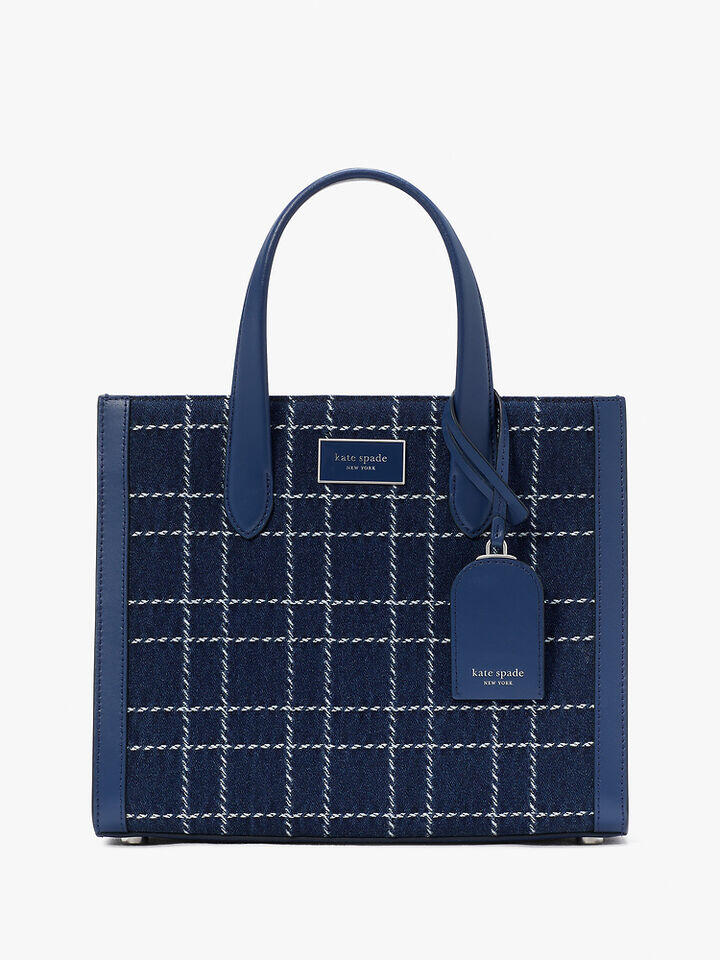 Kate Spade Au Manhattan Denim Check Small Tote