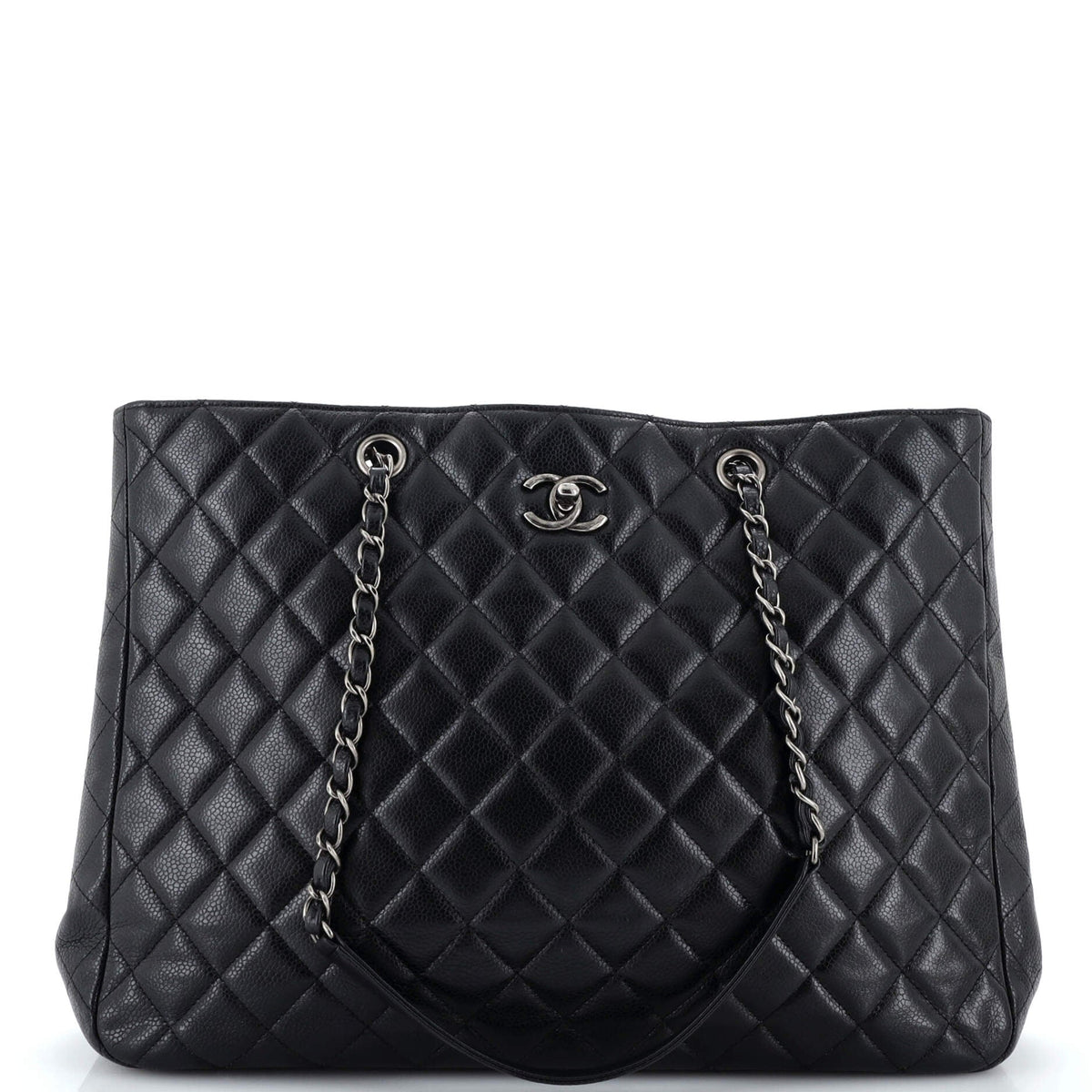 Chanel CHANEL Classic CC Shopping Tote Quilted Caviar Large