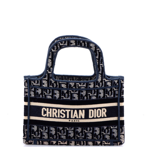 Book Tote Oblique Velvet Mini