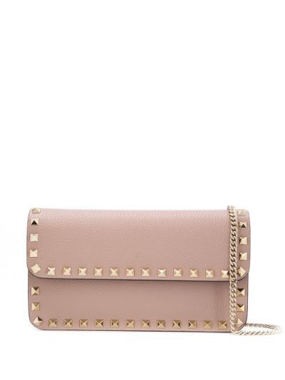 Valentino Women's Rockstud Wallet W/strap in Poudre | 5W2P0S61VSH