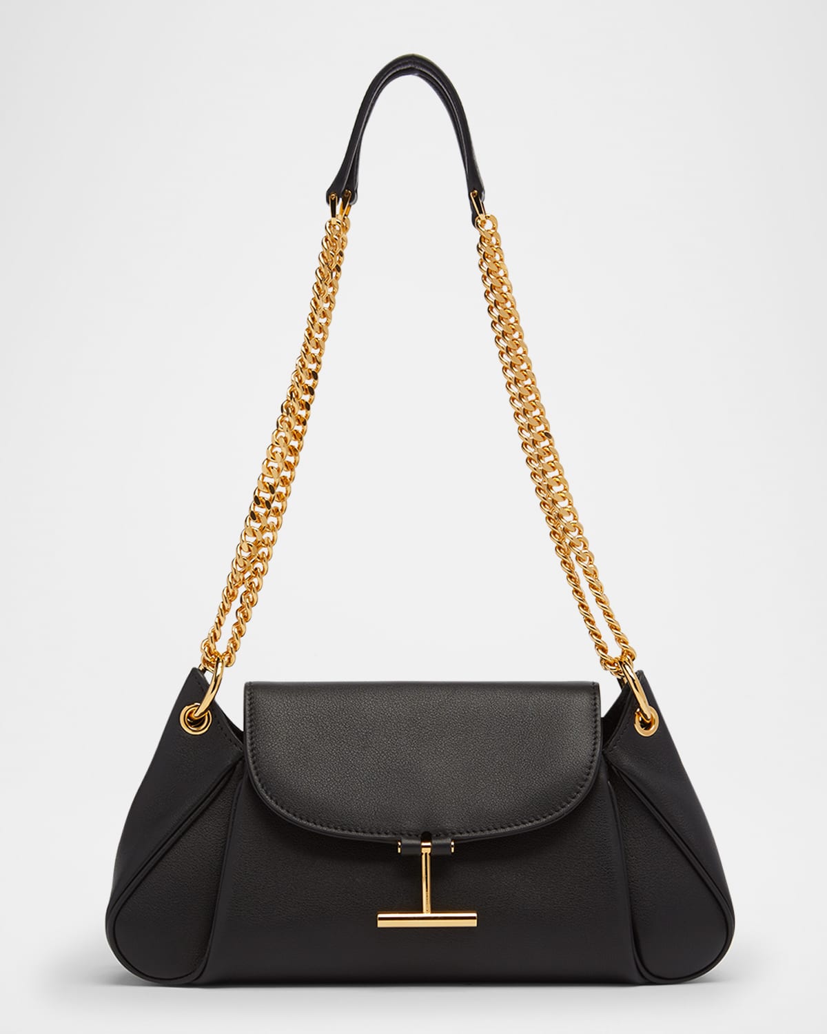 Tom Ford Tara Chain Shoulder Bag in Grain Leather