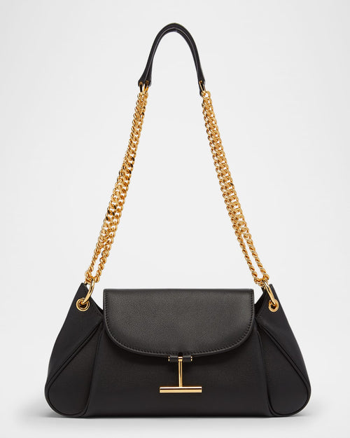 Tara Chain Shoulder Bag in Grain Leather