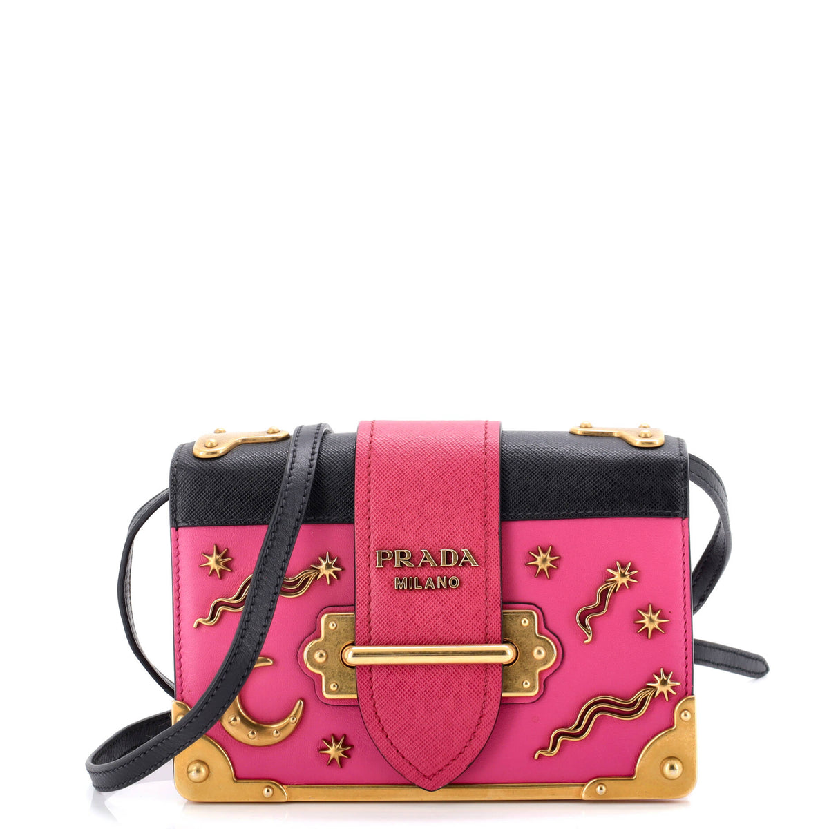 Prada PRADA Cahier Crossbody Bag Embellished Leather Small