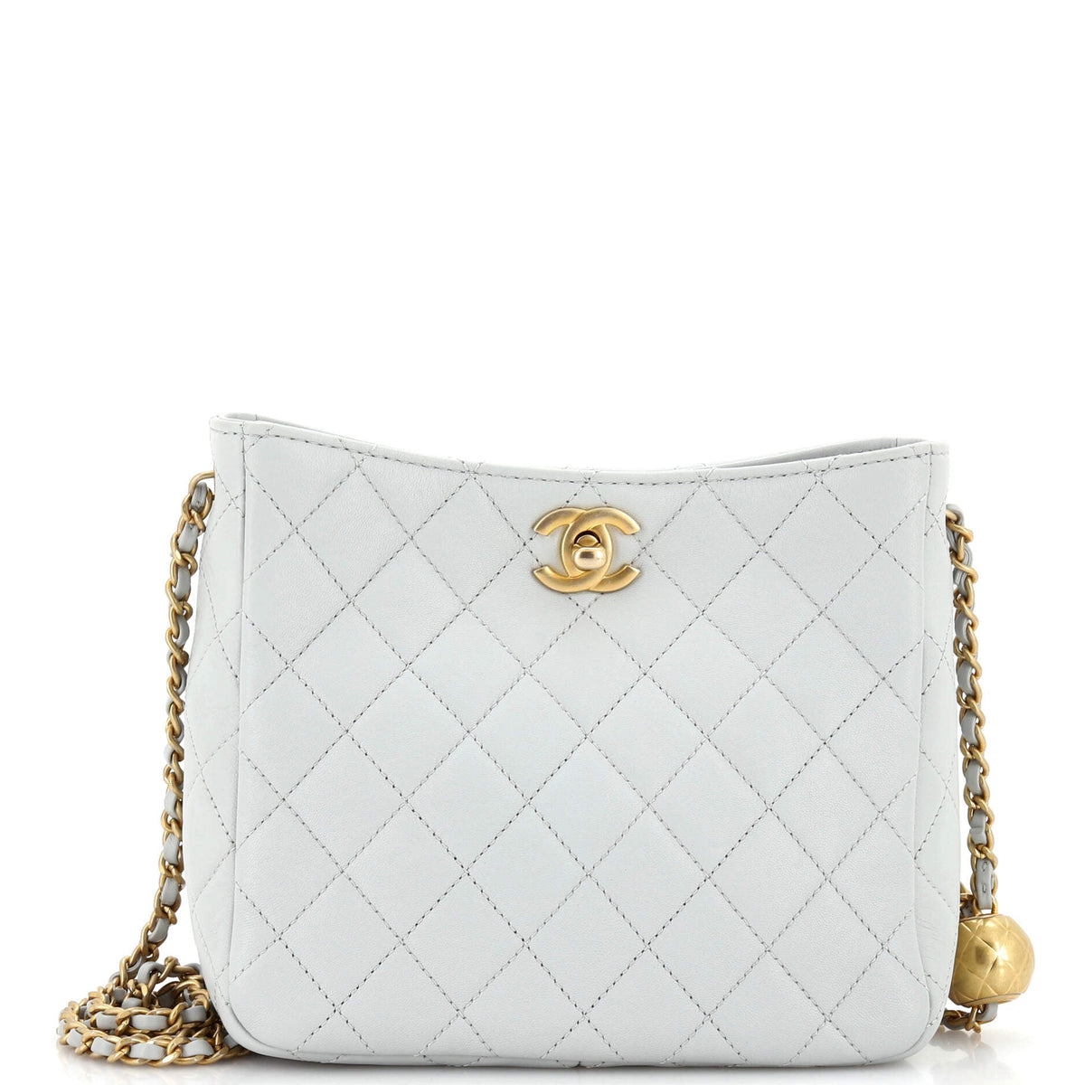 Chanel CHANEL Pearl Crush Chain Hobo Quilted Lambskin Small