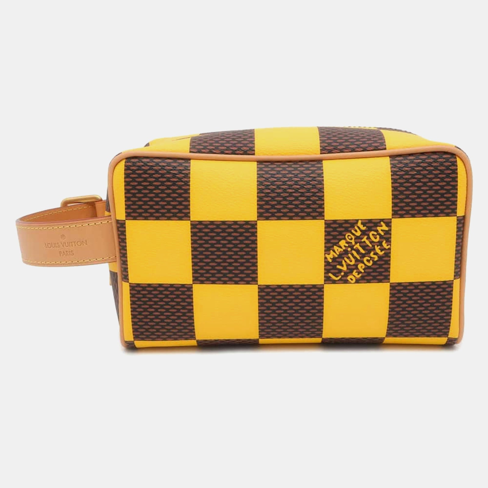 Louis Vuitton Rocker Dopp Kit Gelbe Damier Pop Canvas-Tasche