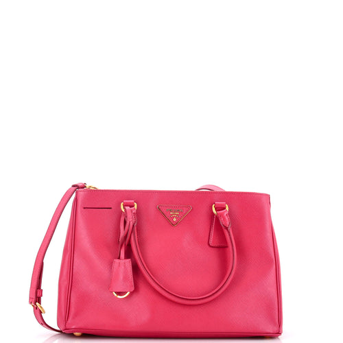 PRADA Double Zip Lux Tote Saffiano Leather Small