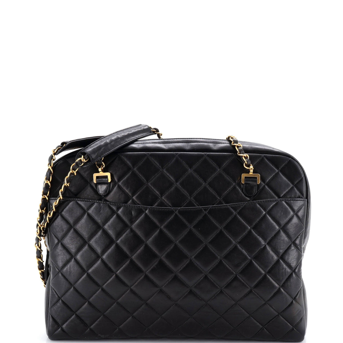 Chanel CHANEL Vintage Front Pocket Camera Bag Quilted Lambskin Large