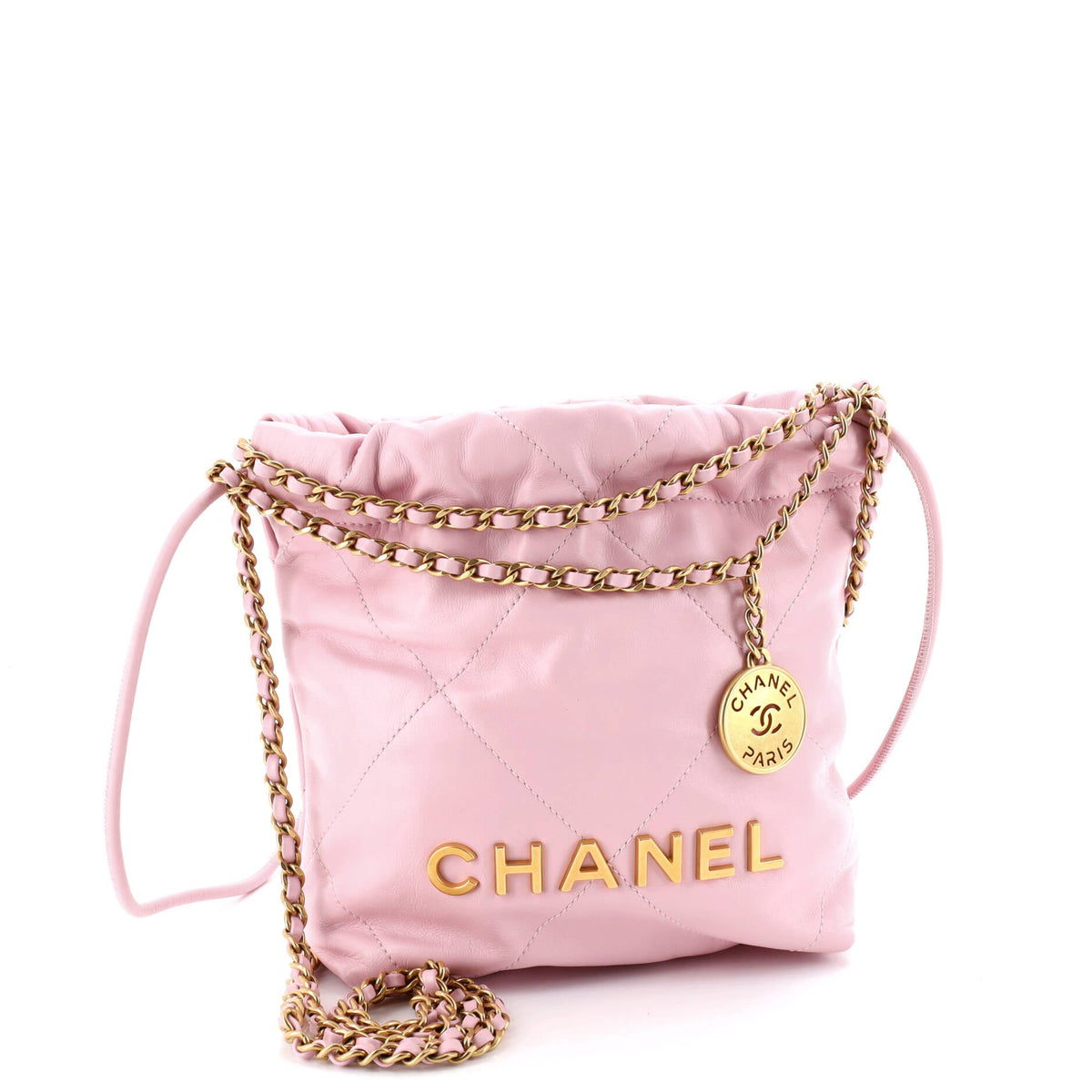 Chanel CHANEL 22 Chain Hobo Quilted Calfskin Mini