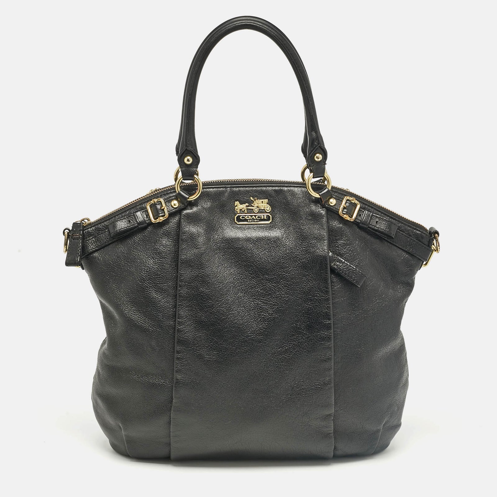 Coach Black Leather Sophia Madison Tote