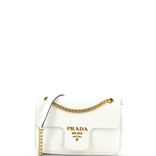PRADA Pattina Flap Shoulder Bag Saffiano Leather Small