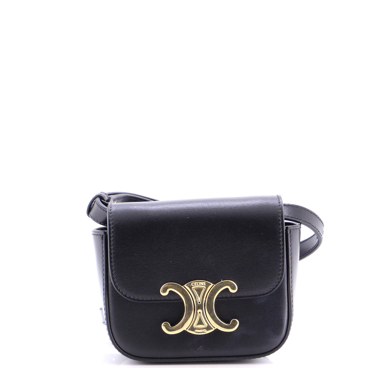 Celine CELINE Triomphe Shoulder Bag Smooth Calfskin Mini