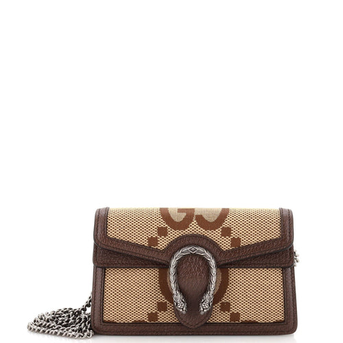 GUCCI Dionysus Bag Jumbo GG Canvas Super Mini