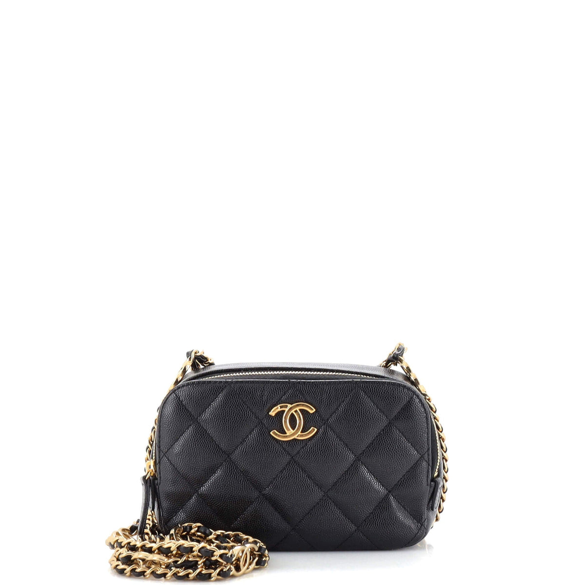 Chanel CHANEL CC For You Camera Bag Quilted Caviar Mini