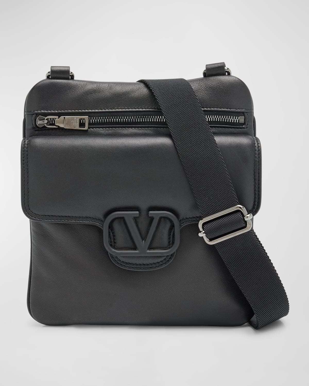 Valentino Men's Mini Puffy Leather Crossbody Bag