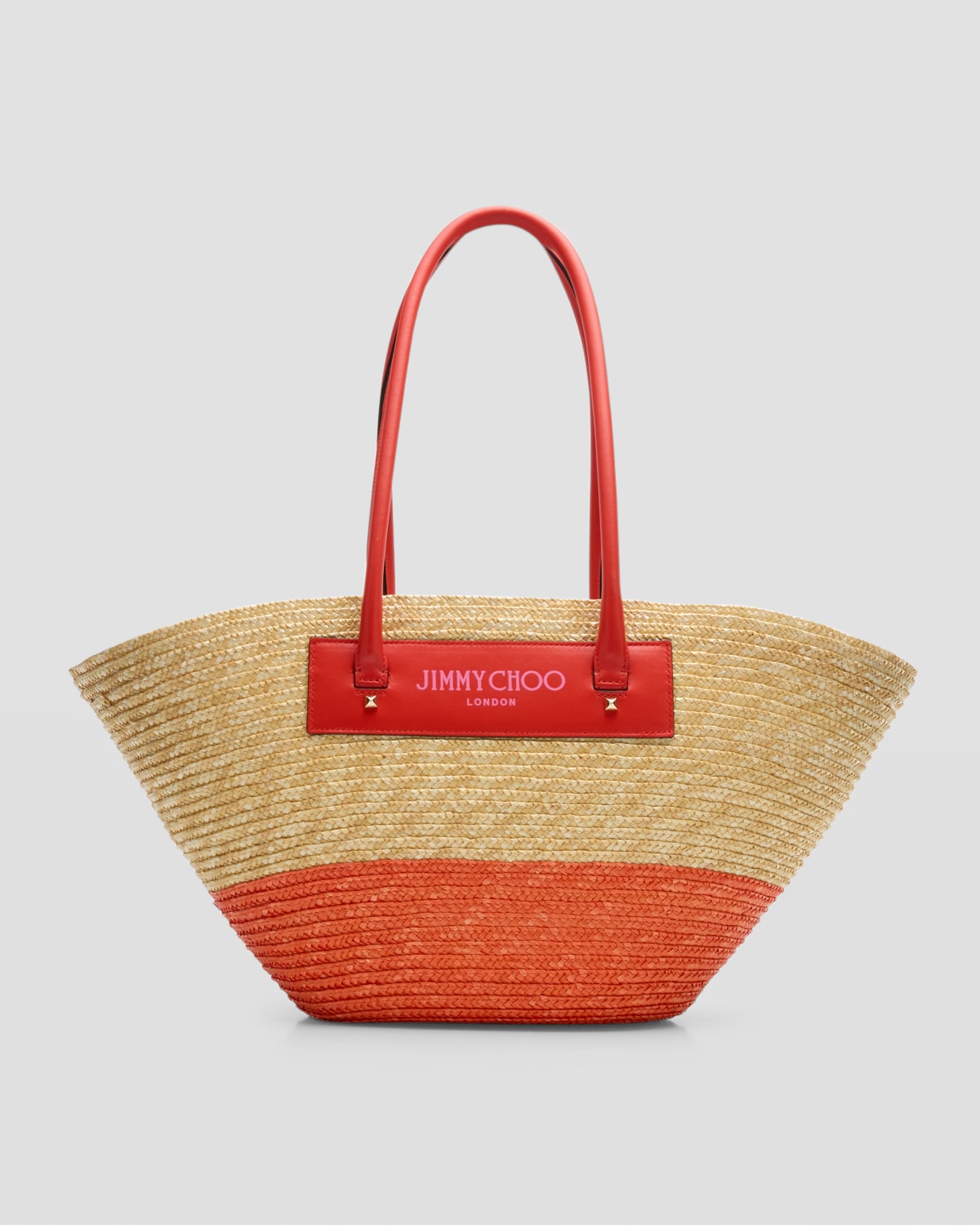 Jimmy Choo Medium Beach Basket Tote Bag