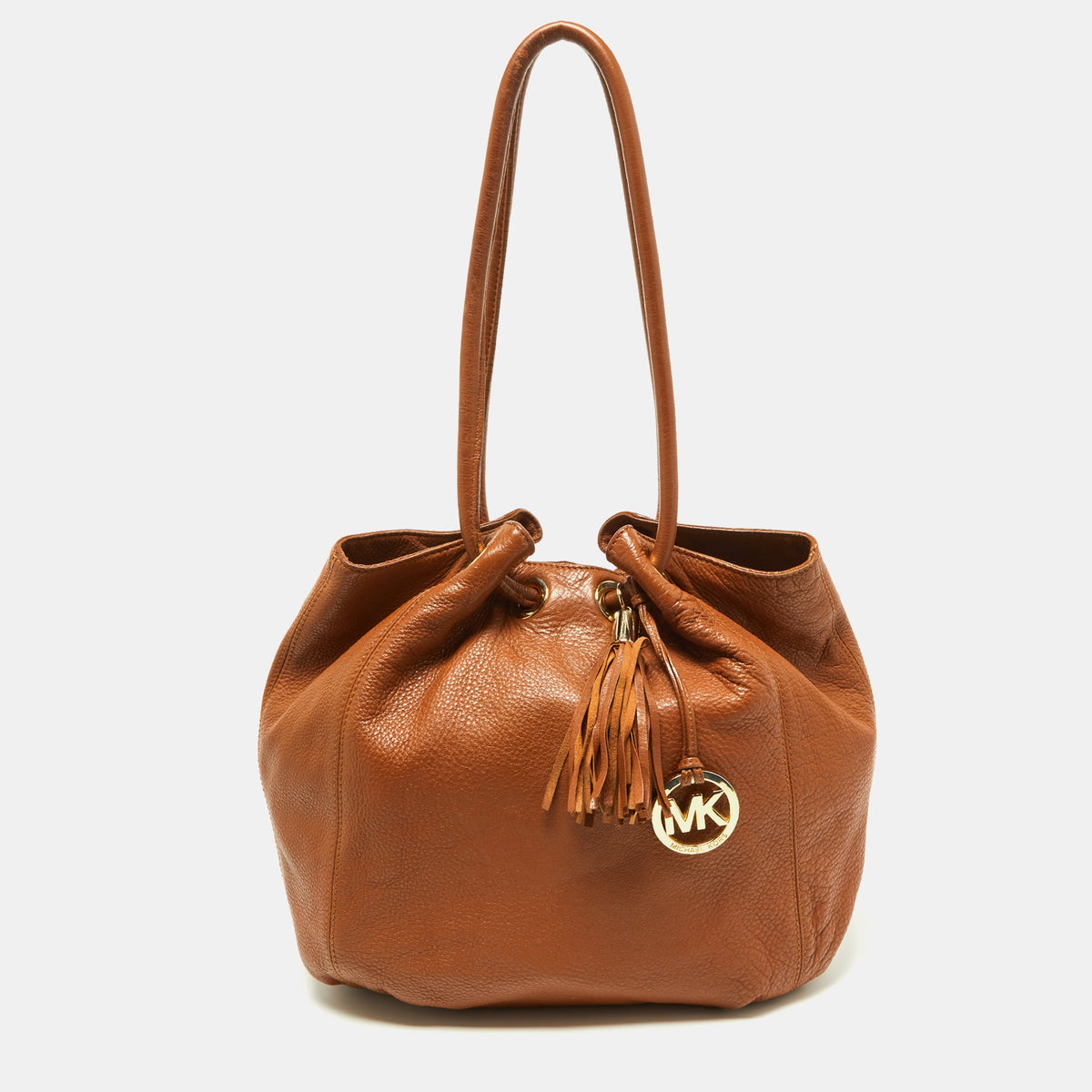 Michael Kors MICHAEL Tan Leather Tassel Hobo