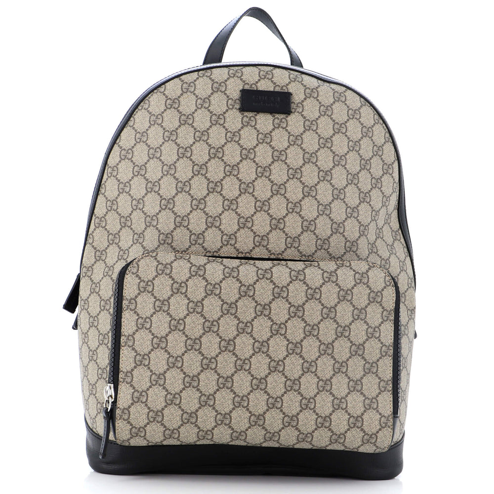 GUCCI Zip Pocket Backpack GG Coated Canvas Medium