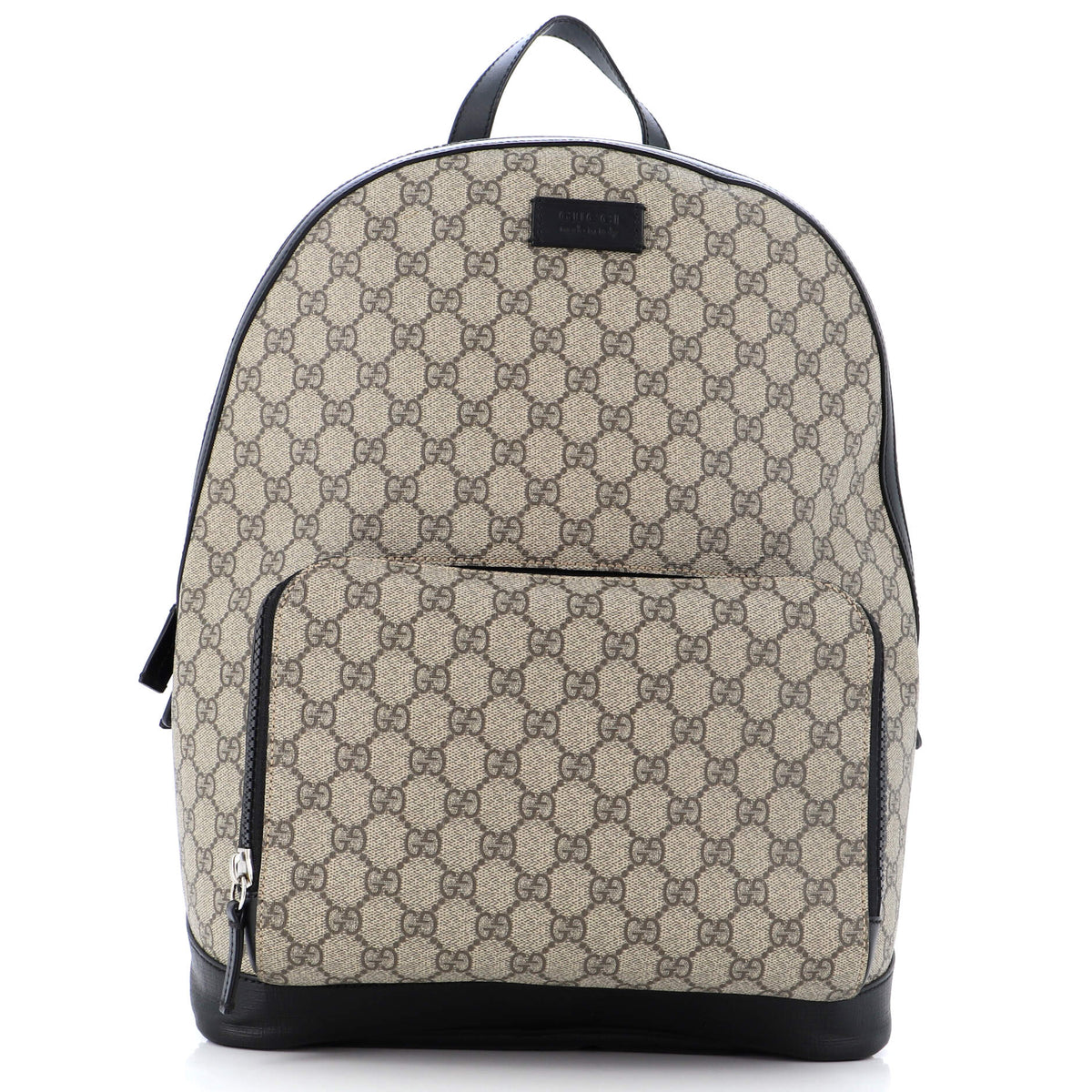 Gucci GUCCI Zip Pocket Backpack GG Coated Canvas Medium