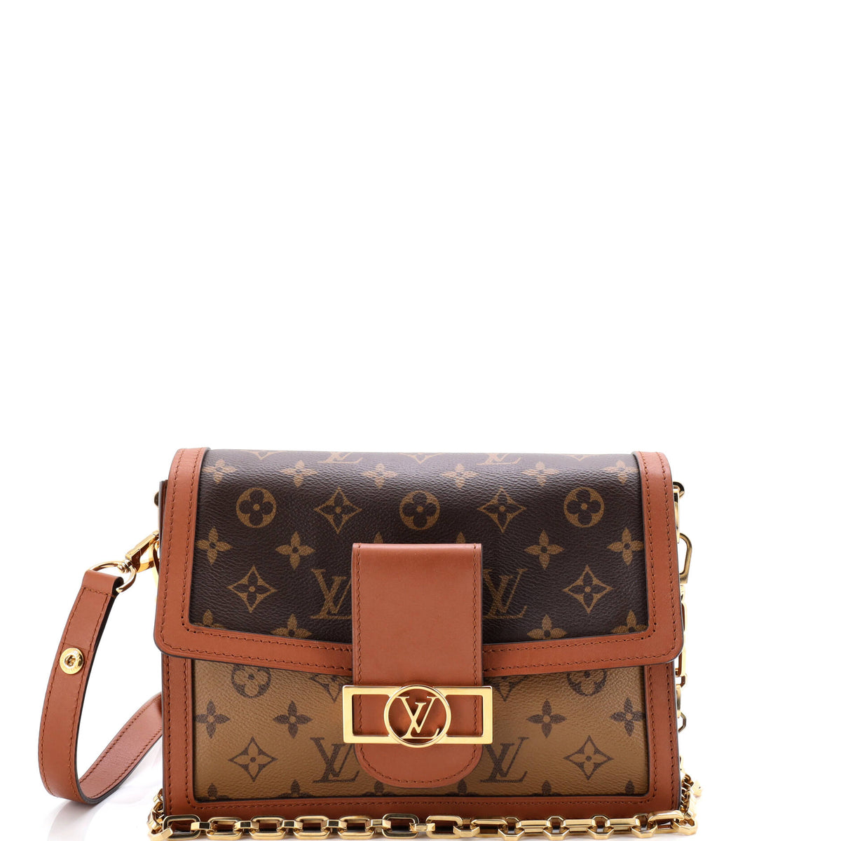 Louis Vuitton Dauphine Shoulder Bag Reverse Monogram Canvas MM
