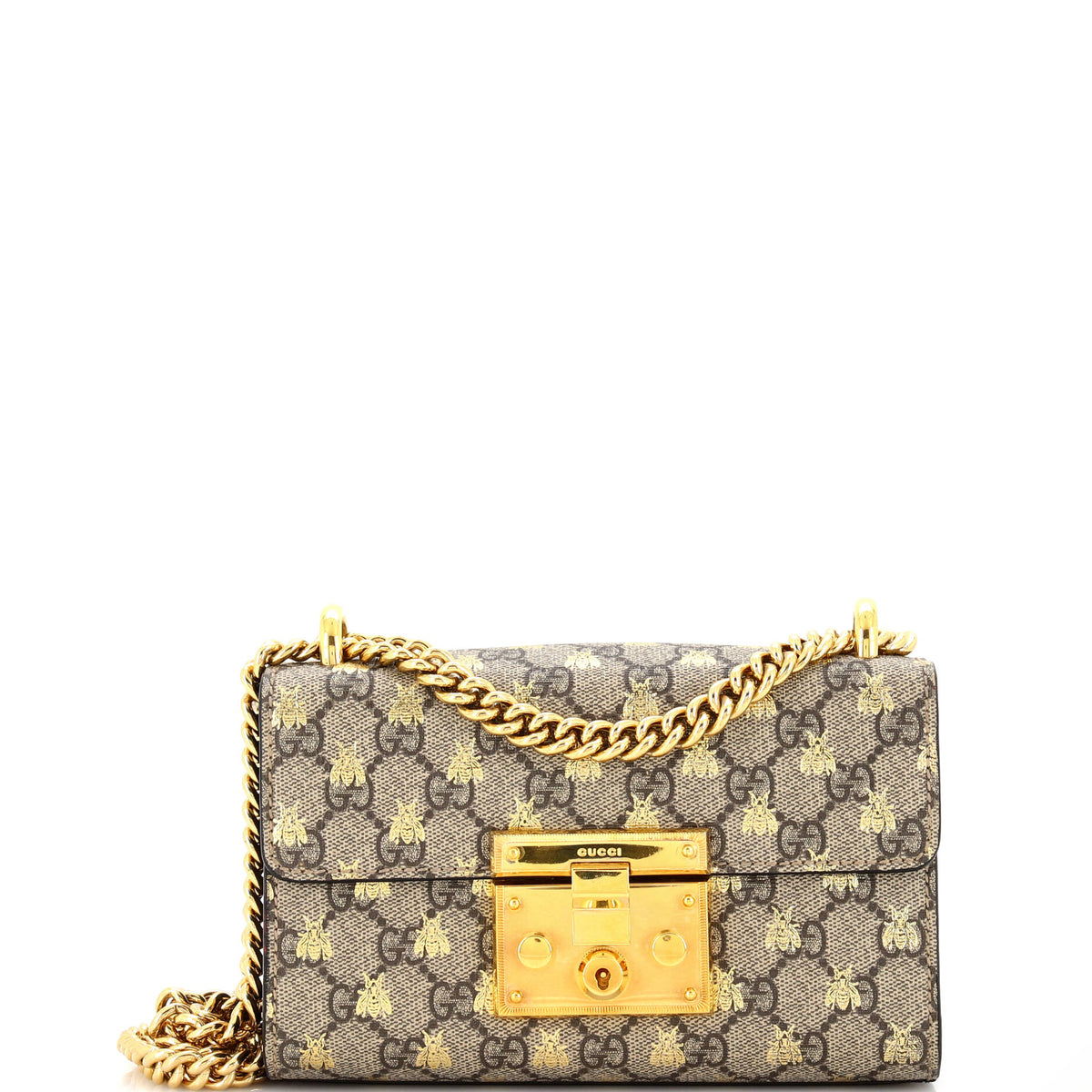 Gucci GUCCI Padlock Shoulder Bag Printed GG Coated Canvas Small