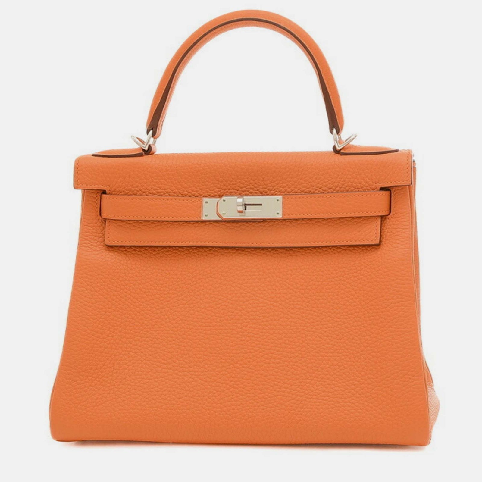 Herm?s Sac fourre-tout Kelly 28 en cuir orange Togo