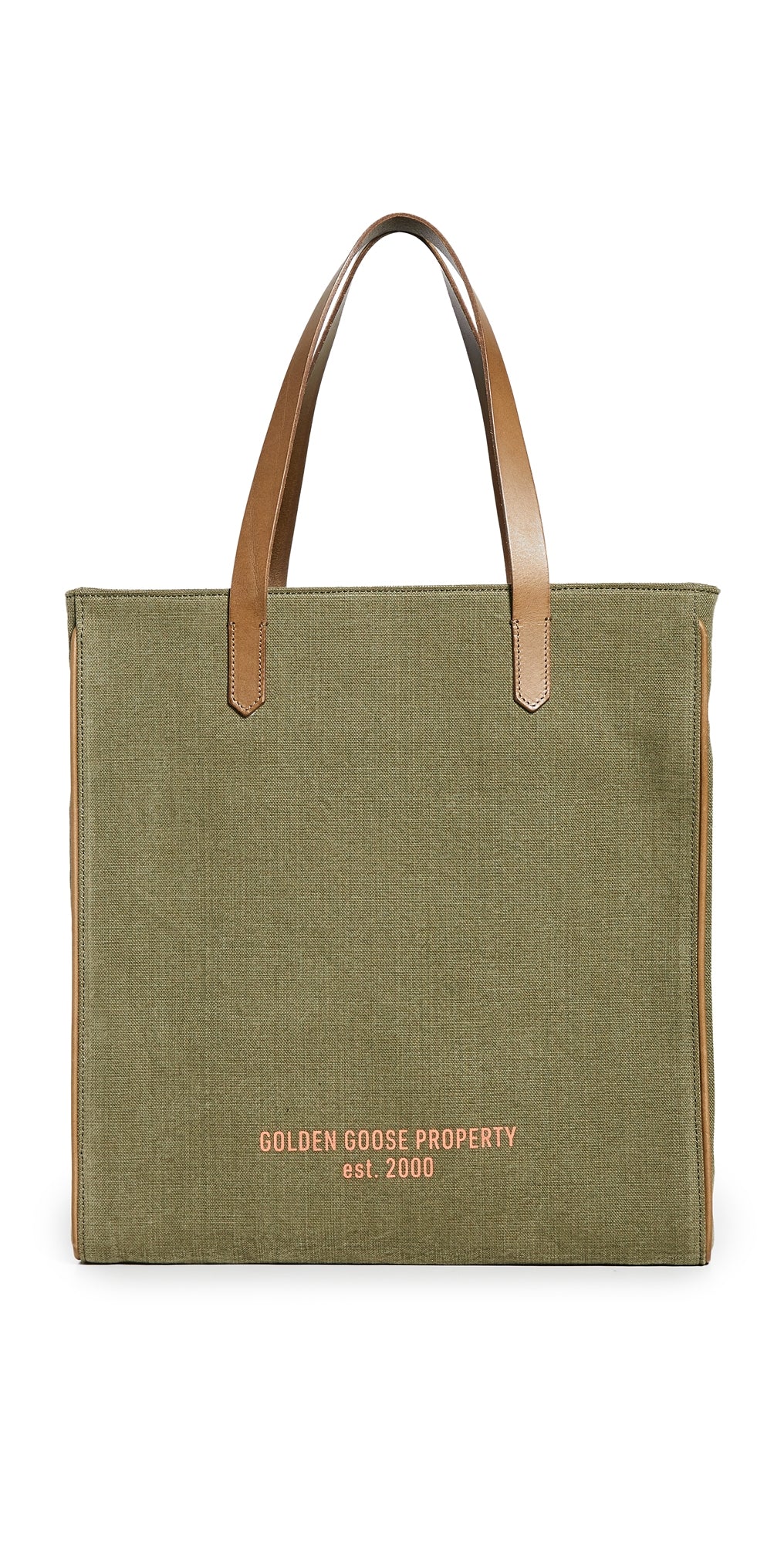 Golden Goose California Property Bag Lichen Green/Brown/Orange One Size