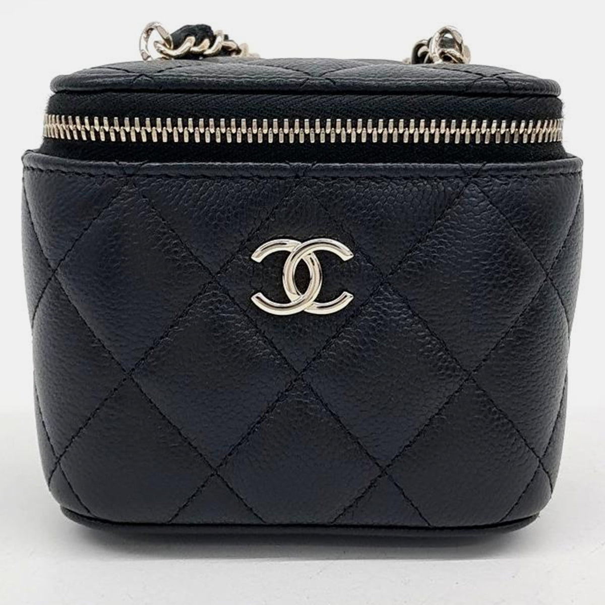Chanel Logo Chain Mini Vanity Crossbody Bag