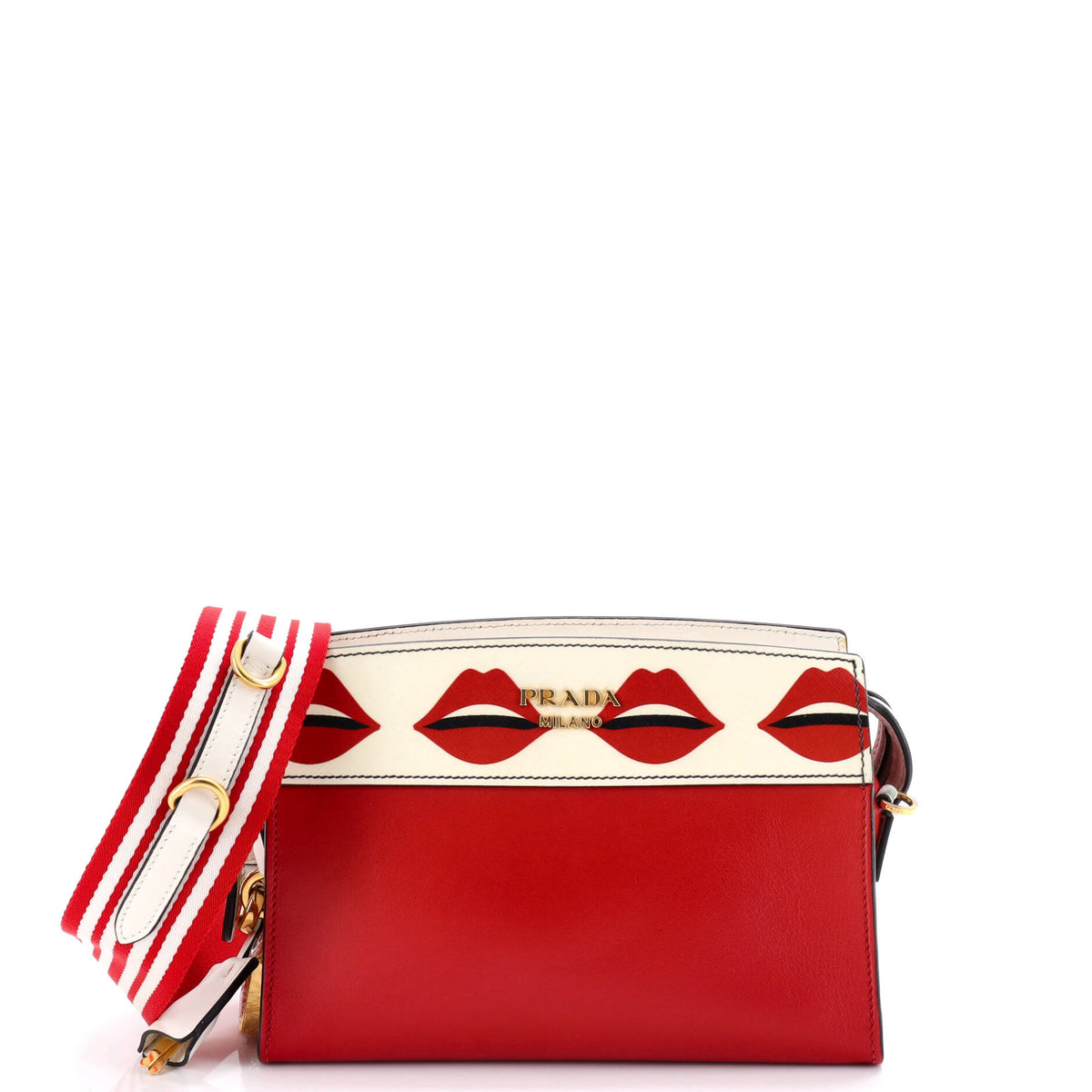 Prada PRADA Esplanade Crossbody Bag Printed Saffiano and City Calf Small
