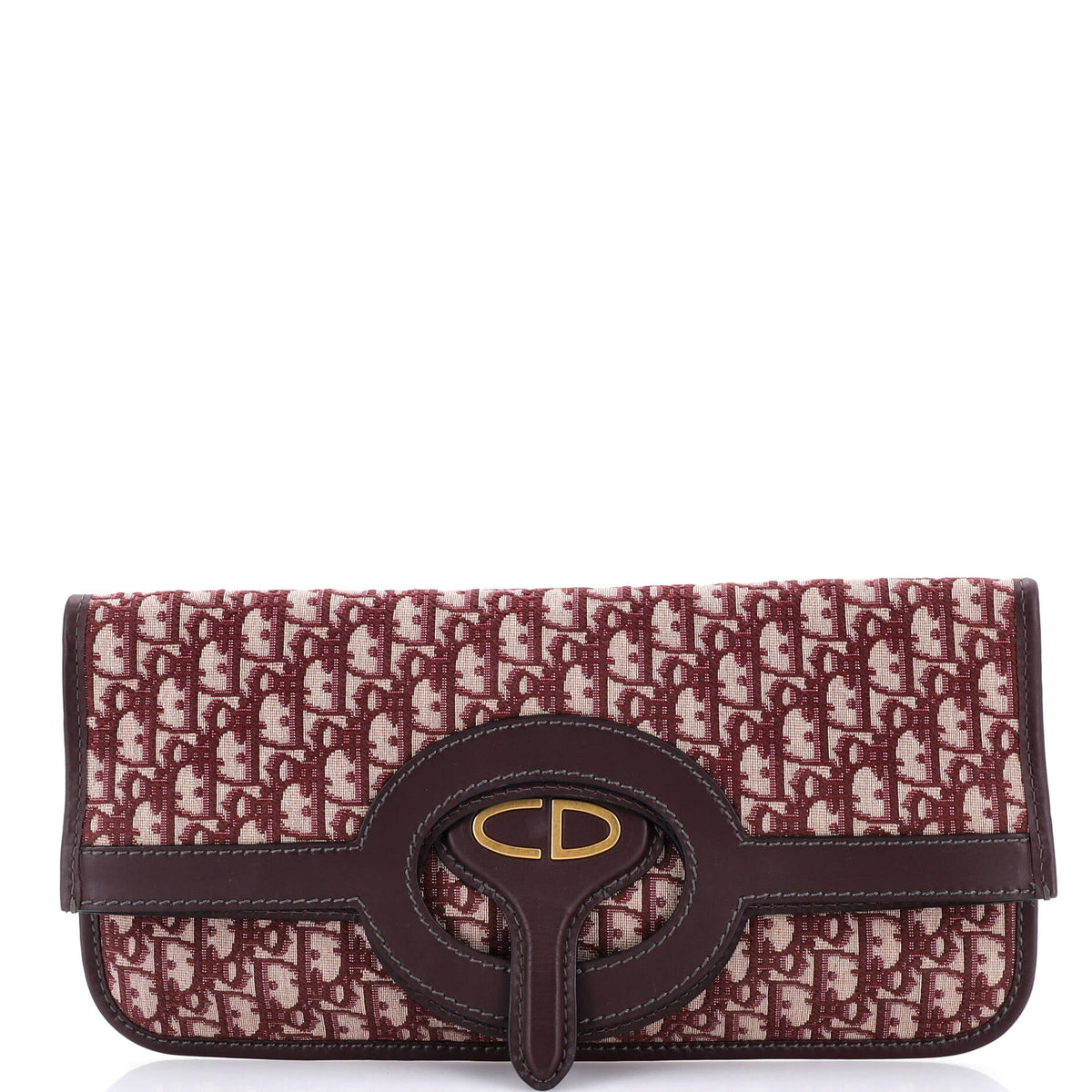 Christian Dior Fold Over Clutch Oblique Canvas