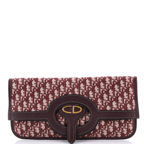 Fold Over Clutch Oblique Canvas