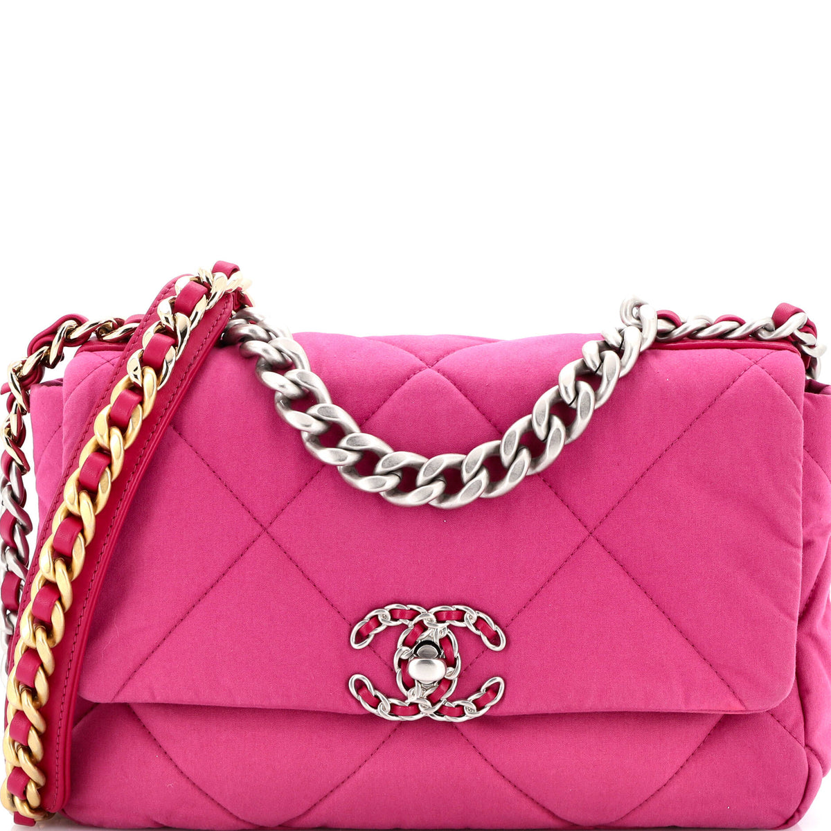Chanel CHANEL 19 Flap Bag Quilted Canvas Medium