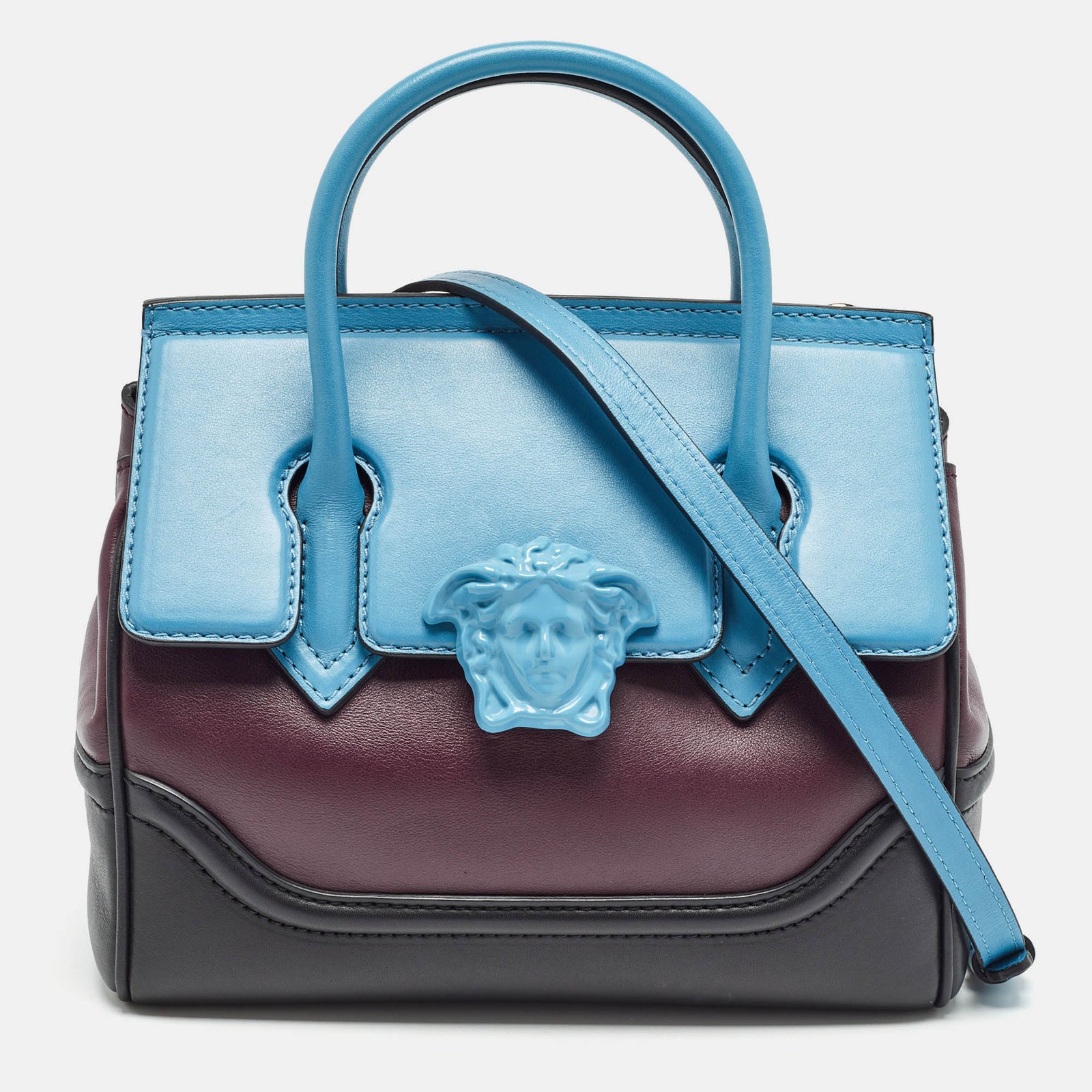 Versace Tricolor Leather Palazzo Empire Tote