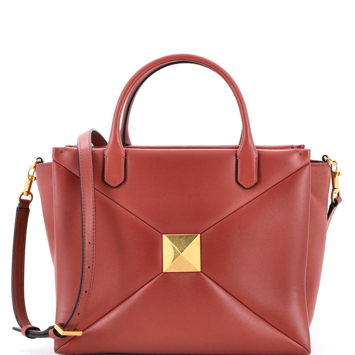 Valentino VALENTINO GARAVANI One Stud Top Handle Bag Leather Medium