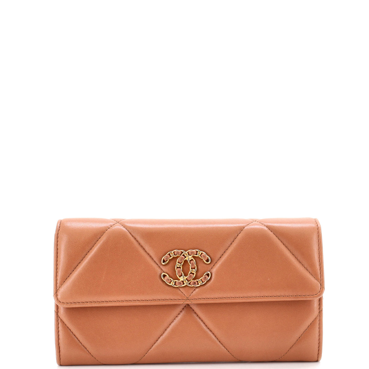 Chanel CHANEL 19 Flap Wallet Quilted Lambskin Long