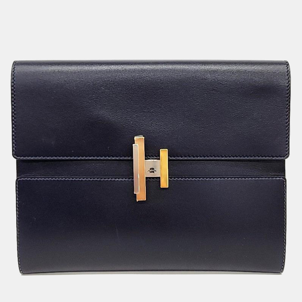 Hermès Leather Cinematic Clutch Bag